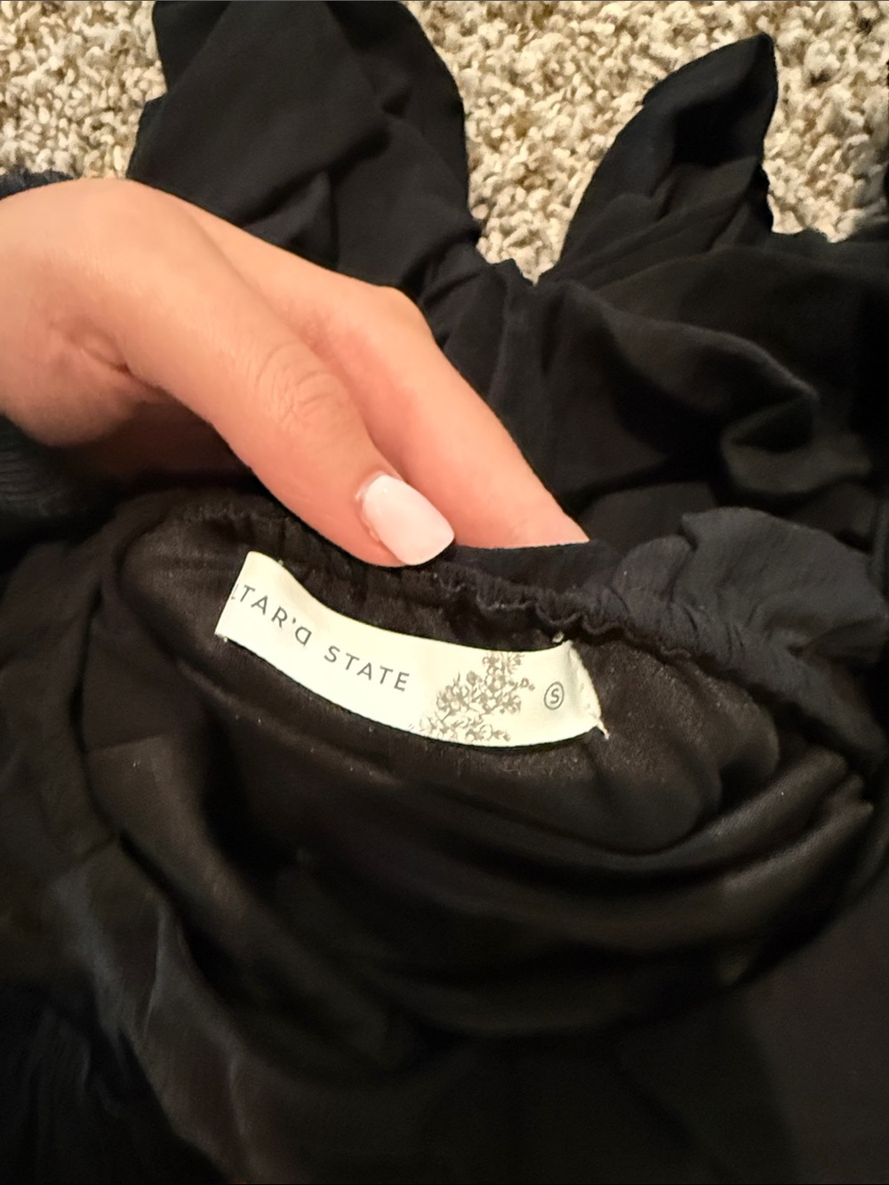 NEVER WORN! Altar’d State Bow Dress Black - Picture 3 of 3